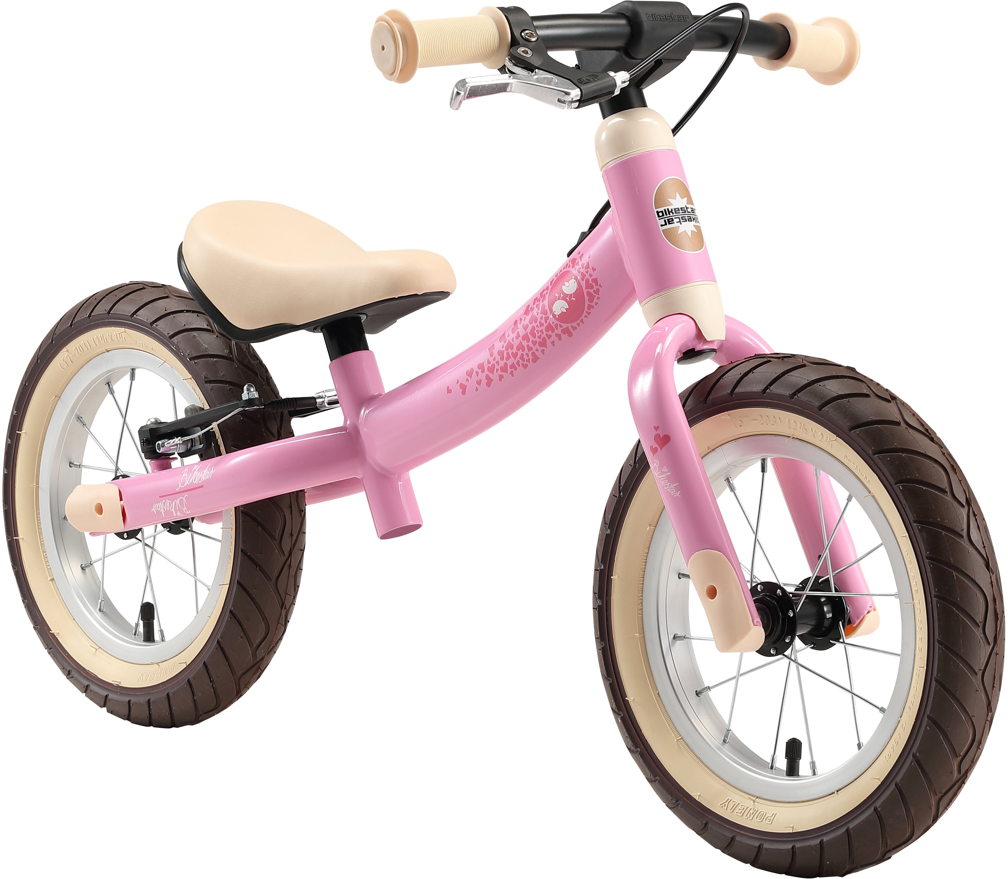 Laufrad BIKESTAR "BIKESTAR Kinderlaufrad Sport ab 3 Jahre mit Bremse", pink, Laufräder, KinderL:93cm, L:93cm Image