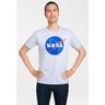 T-Shirt LOGOSHIRT ""NASA Logo"" Gr. S, grau Herren Shirts mit coolem NASA-Logo