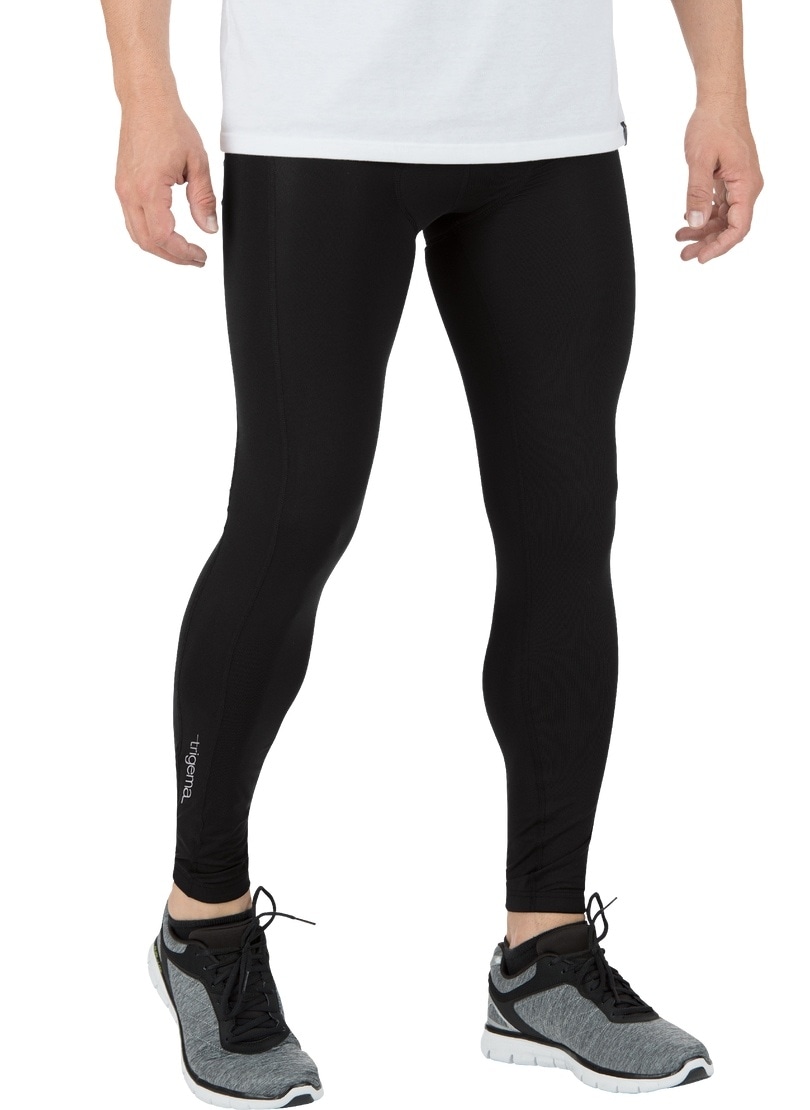 Longbermudas TRIGEMA "TRIGEMA Lange Radlerhose", Herren, Gr. XL, US-Größen, schwarz, 85% Polyester (Bioactive), 15% Elastan, Sportlich, Hosen Image