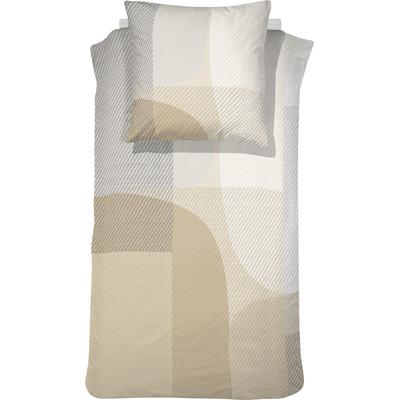 Bettwäsche DAMAI "Moore", beige (cream), B/L: 200cm x 200cm, 2 St., Satin, B/L: 80cm x 80cm, Satin, Obermaterial: 100% Baumwolle, Bettwäsche, elegante Farbkombinationen Image