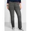 Bootcut-Jeans SHEEGO "Große Größen", Damen, Gr. 28, Kurzgrößen, grau (grau denim), Obermaterial: 75% Baumwolle, 24% Polyester, 1% Elasthan, unifarben, casual, lang, Jeans, in 5-Pocket-Form, mit Used-Effekten