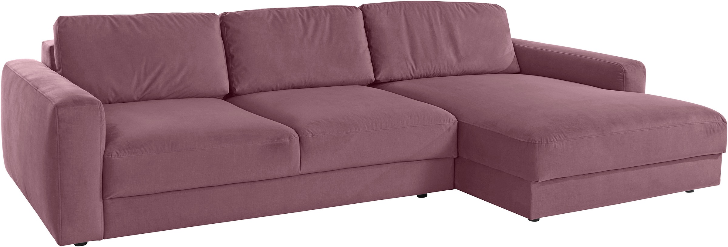 Ecksofa HOME AFFAIRE "Bloomfield, elegant, viel Platz, Mega Couch, Breite 303cm, L-Form", rosa (altrosa), B:303cm H:84cm T:176cm, 100% Polyester, Sofas, Ecksofa, extra tiefe Sitzfläche, wahlweise mit Sitztiefenverstellung