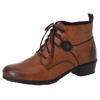 Schnürstiefelette RIEKER, Damen, Gr. 36, braun (braun used), Lederimitat, elegant, Schuhe, Schnürboots, Blockabsatz, in elegantem Look