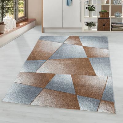 Teppich AYYILDIZ TEPPICHE "RIO 4603", rosa (kupfer), B:160cm H:8mm L:230cm, Polypropylen (PP), Teppiche, Pflegeleicht / Strapazierfähig / Trend Colors/ Wohnzimmer Image