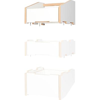 Nachtschrank TOJO "Cargo", weiß, Grundmodul Oberteil, Maße (B/T/H): 39/40/24,2cm, MDF, Schränke, verschiedene Module, die miteinander kombiniert werden können