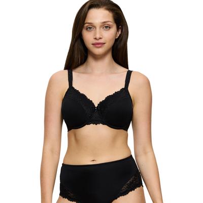 Minimizer-BH TRIUMPH "Ladyform Soft W X", Damen, Gr. 75, Cup E, schwarz, Microtouch, Spitze, Obermaterial: 50% Polyamid,