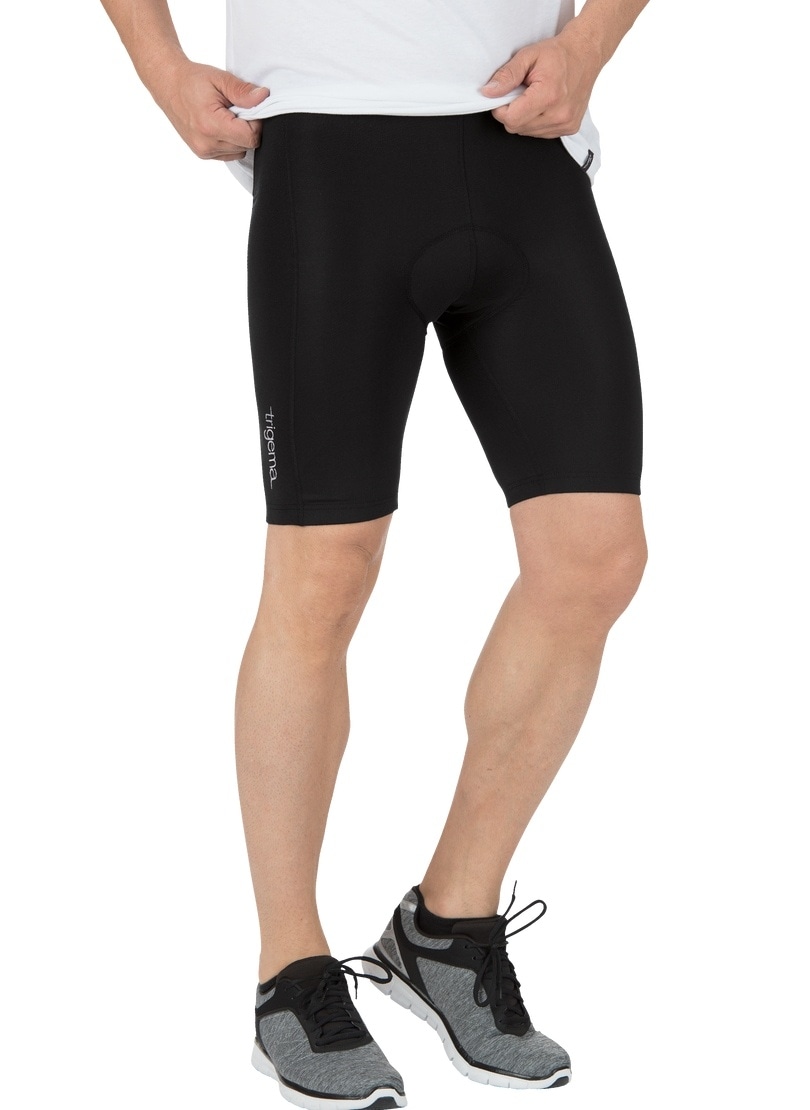 Funktionshose TRIGEMA "TRIGEMA Kurze Radlerhose", Herren, Gr. XL, US-Größen, schwarz, 85% Polyester (Bioactive), 15% Elastan, Hosen Image