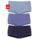 Panty S.OLIVER Gr. 44/46 (XL), 3 St., blau (blaufarben) Damen Unterhosen Spar-Sets