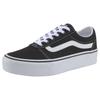 Plateausneaker VANS "Ward Platform", Gr. 36,5, schwarz-weiß (schwarz, weiß), Textil, sportlich, Schuhe Skaterschuh Sneaker low, aus textilem Canvas-Material