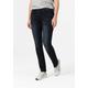 Slim-fit-Jeans TIMEZONE "Slim TahilaTZ Womenshape" Gr. 33, Länge 32, schwarz Damen Jeans 5-Pocket-Jeans Röhrenjeans