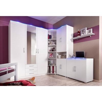 Jugendzimmer-Set PRIESS, weiß, 3-türig, Schlafzimmermöbel-Sets