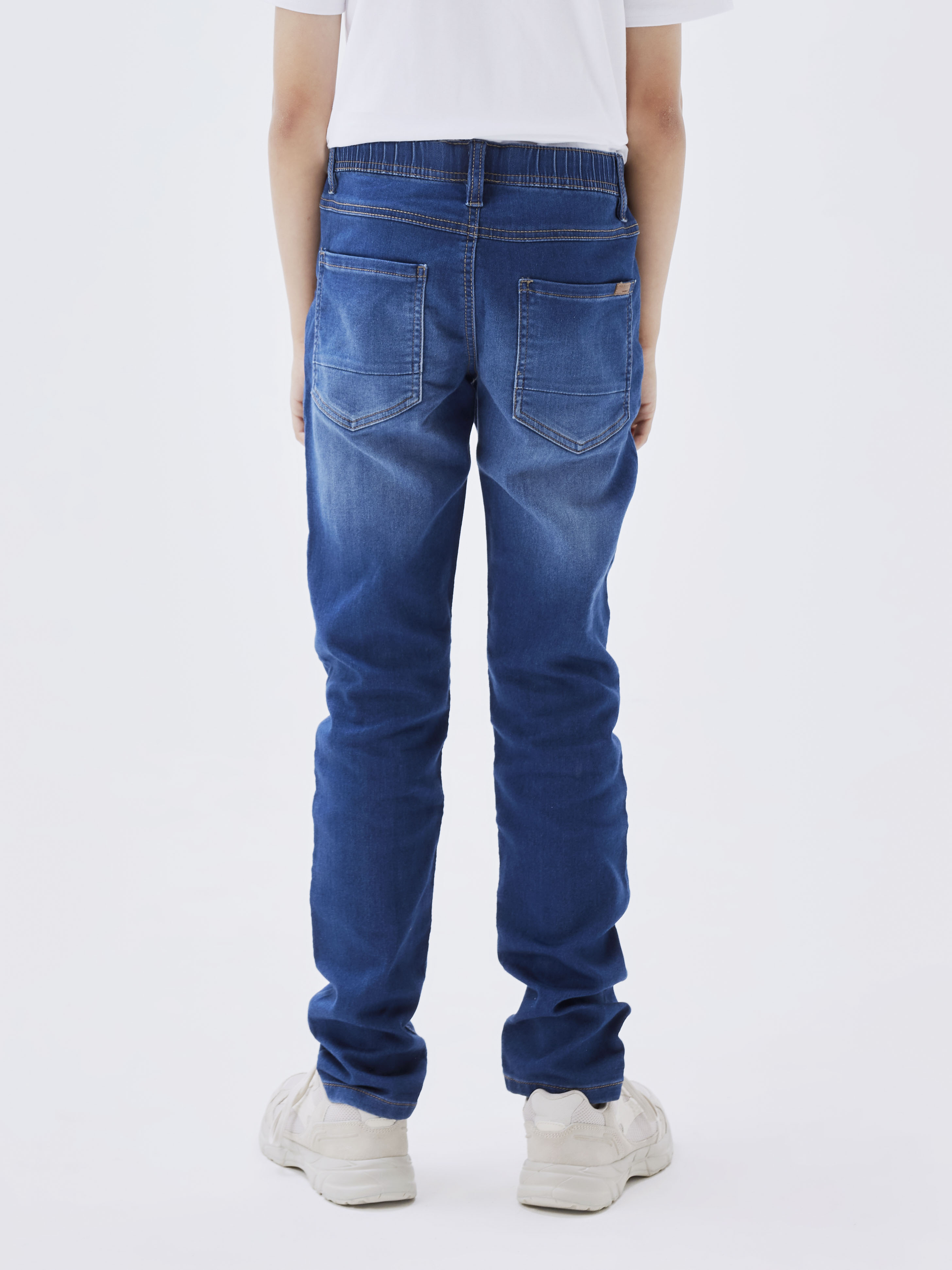 Stretch-Jeans NAME IT "NKMROBIN DNMTHAYERS 3454", Jungen, Gr. 122, N-Gr, blau (schwarz, blau, denim), Denim/Jeans, Obermaterial: 70% Baumwolle, 27% Polyester, 3% Elasthan, Casual, Basic normal, Jeans Jeans 5-Pocket-Jeans Image