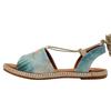 Sandale DOGO "Hazel Sandale Caretta Damen Sandalen", Damen, Gr. 38, Normalschaft, blau, Lederimitat, Schuhe, Handgefertigt