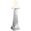 Kerzenständer HOME AFFAIRE "Klassik", silber (silberfarben), B:10cm H:30cm T:10cm, Aluminium, Kerzenhalter