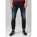 Slim-fit-Jeans TIMEZONE "Tight CostelloTZ" Gr. 33, Länge 34, schwarz Herren Jeans 5-Pocket-Jeans