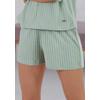 Relaxshorts S.OLIVER, Damen, Gr. 32/34, N-Gr, grün (mint), Rippware, Obermaterial: 64% Polyester, 32% Viskose, 4% Elasthan, unifarben, elegant, relaxed fit kurz, Hosen, aus beständigem Rippstrick, Loungeanzug