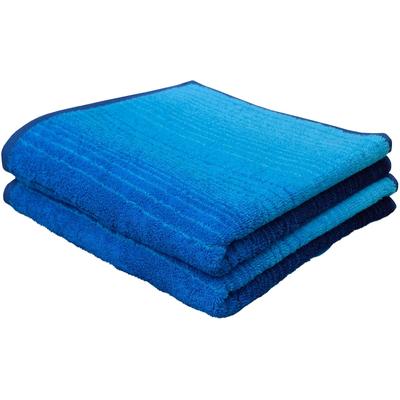 Handtuch DYCKHOFF "Colori", blau, B:50cm L:100cm, Walkfrottee, Obermaterial: 100% Baumwolle, Handtücher (Packung), 2x Handtücher, aus 100% Bio Baumwolle, 450 g/m² Image