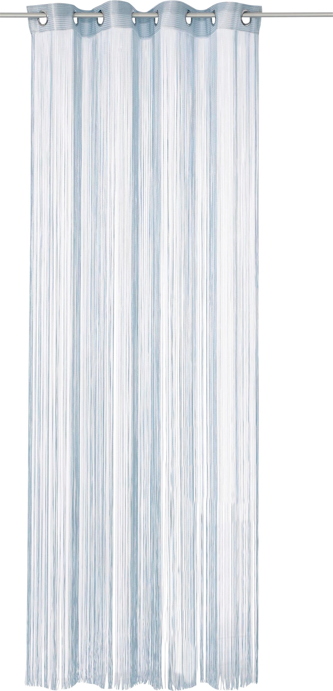 Fadenvorhang WECKBRODT "Leon" Gr. 1, silber (silberfarben), B:98cm H:240cm, Polyester, Gardinen, Fadengardine, Insektenschutz, transparent, kürzbar, Store