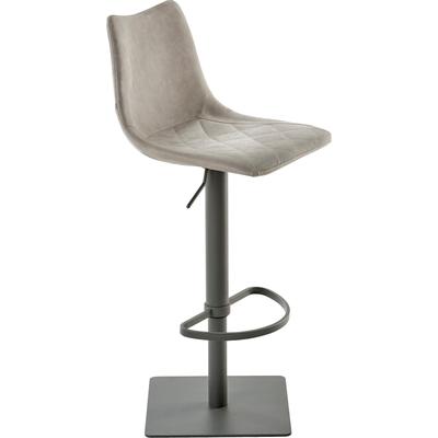Barhocker MAYER SITZMÖBEL "Bar- und Tresenhocker myTOBY", grau (vintage lichtgrau), B:43cm H:53cm T:39cm, Hocker, Barhocker, Gepolsterte Sitzschale Rautensteppung Image