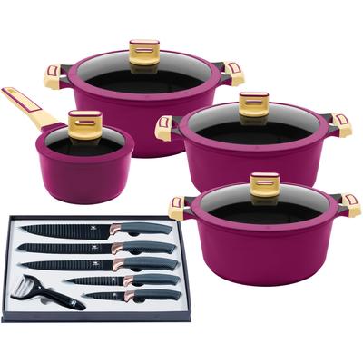 Topf-Set KING "GOURMET", lila (flieder), Töpfe, Antihaft-Beschichtung, Induktion Image