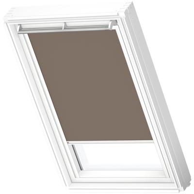 Verdunklungsrollo VELUX "DKL Y43 4574S", braun (nougat, aluminium), Y43, stufenlos positionierbar, Aluminium, Polyester, Rollos, alufarbene Führungsschienen & Griffleiste Image