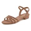 Sandale LASCANA "Sommerschuh", Damen, Gr. 38, braun (taupe), Obermaterial: 100% Textilmaterial. Futter: 100% Lederimitat. Decksohle: 100% Lederimitat. Laufsohle: 100% Synthetik, unifarben, casual, Schuhe Riemchensandale Sandalette, Sandalette,...