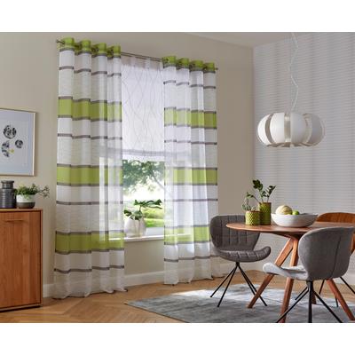 Raffrollo MY HOME "Jay" Gr. 5, grau (weiß, grau), B:120cm H:140cm, Voile, Obermaterial: 100% Polyester, Raffrollos, Transparent, Voile, Polyester Image