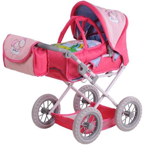 „Kombi-Puppenwagen KNORRTOYS „“Ruby – Nici, Theodor & Friends““ Puppenwagen bunt (theodor, friends) Kinder Puppenwagen -trage mit Wickeltasche“