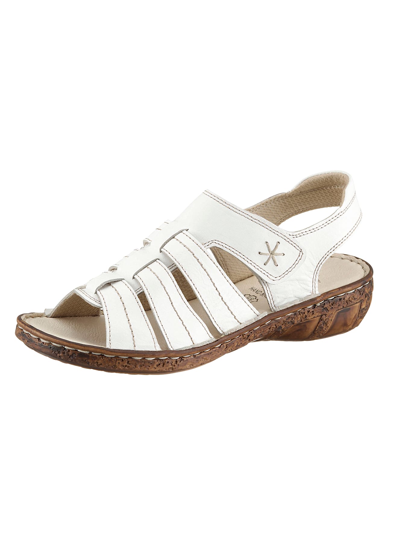 Sandale, Damen, Gr. 39, weiß, Glattleder, Schuhe