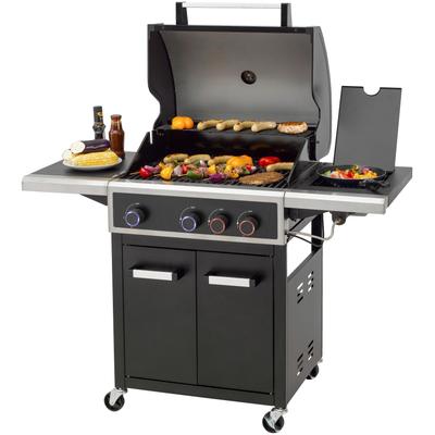 Gasgrill TEPRO "Seattle 3 PLUS", silber (schwarz, silberfarben), B:128cm H:114cm T:63cm, Grills, BxTxH: 128x63x114 cm Image