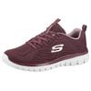 Sneaker SKECHERS "Graceful - Get Connected", Damen, Gr. 35, rot (bordeaux), Textil, sportlich, Schuhe, Freizeitschuh, Halbschuh, Schnürschuh mit Memory Foam