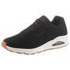 Sneaker SKECHERS "Uno - Stand on Air", Herren, Gr. 45, schwarz-weiß (schwarz, weiß), Synthetik, sportlich, Schuhe, Freizeitschuh, Halbschuh, Schnürschuh mit extra Dämpfung
