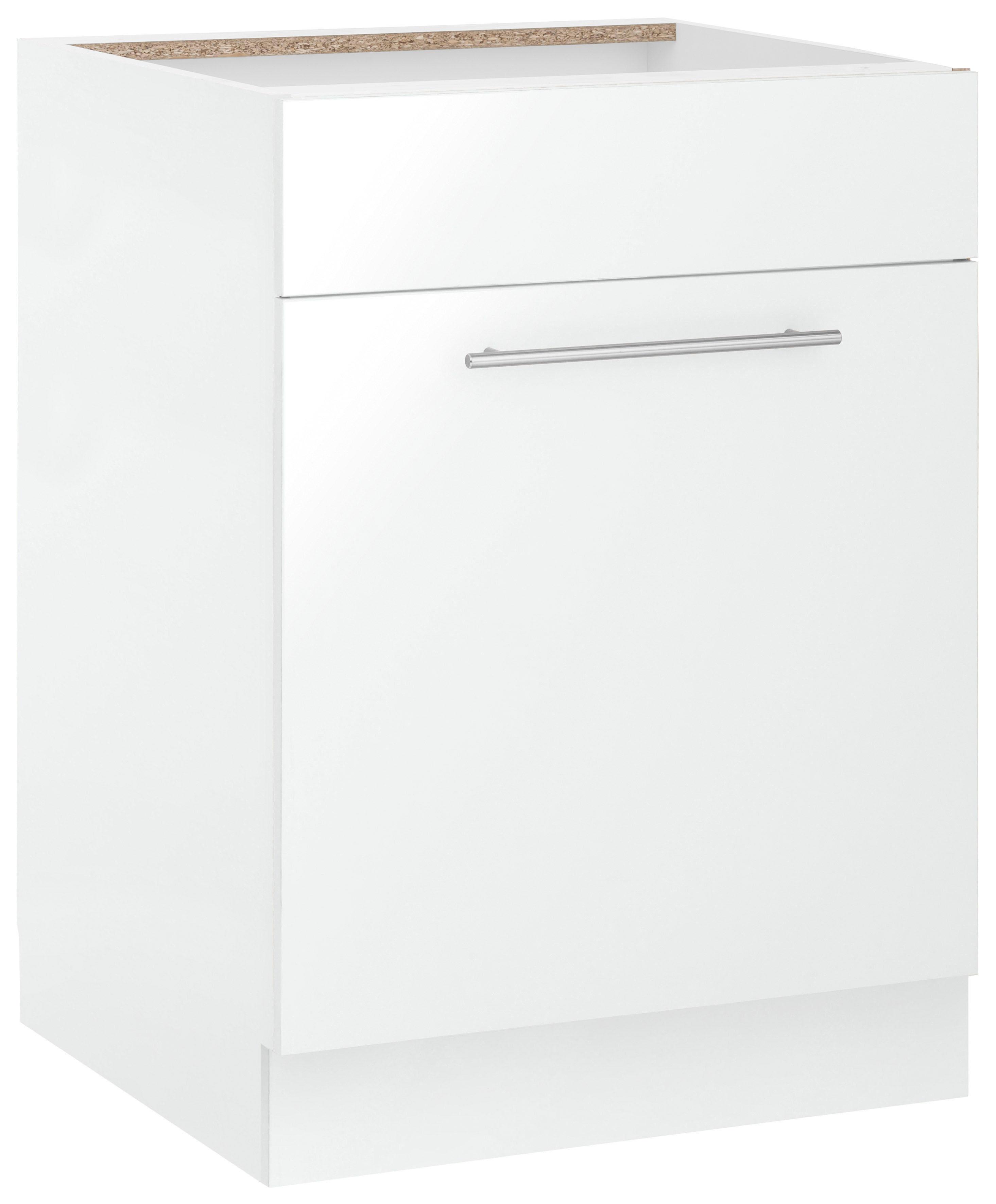 Spülenschrank WIHO KÜCHEN "Flexi2", weiß (front: weiß glanz, korpus: weiß), B:60cm H:85cm T:57cm, Schränke, Breite 60 cm Image