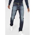 Straight-Jeans H.I.S "DIX" Gr. 34, Länge 36, blau (darkblue, used) Herren Jeans Straight Fit