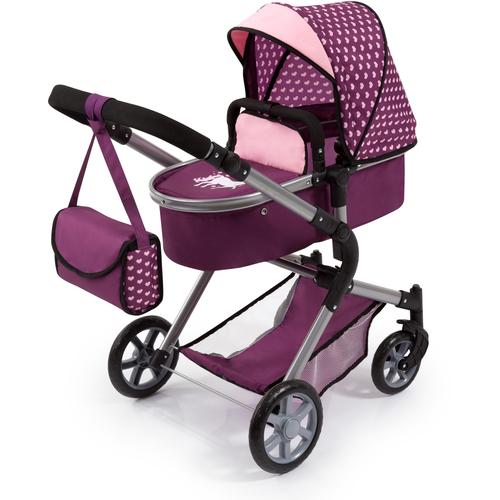 „Kombi-Puppenwagen BAYER „“City Neo, Pflaume““ Puppenwagen lila (pflaume) Kinder Puppenwagen -trage“