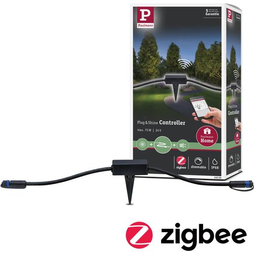 „Schienensystem-Controller PAULMANN „“Outdoor Plug & Shine ZigBee Controller““ Stromschienensysteme schwarz Schienensysteme und Seilsysteme IP68, Lichtsteuerung“
