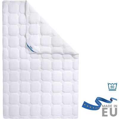Microfaserbettdecke BECO "Medibett Cotton Soft, Bettdecken für Sommer und Winter, Decke", weiß, B:135cm L:200cm, Bezug: 80% Polyester, 20% Baumwolle. Füllung: 100% Polyester, Bettdecken, Bettdecke 135x200 cm, allergiker geeignet (Hausstauballerker) Image