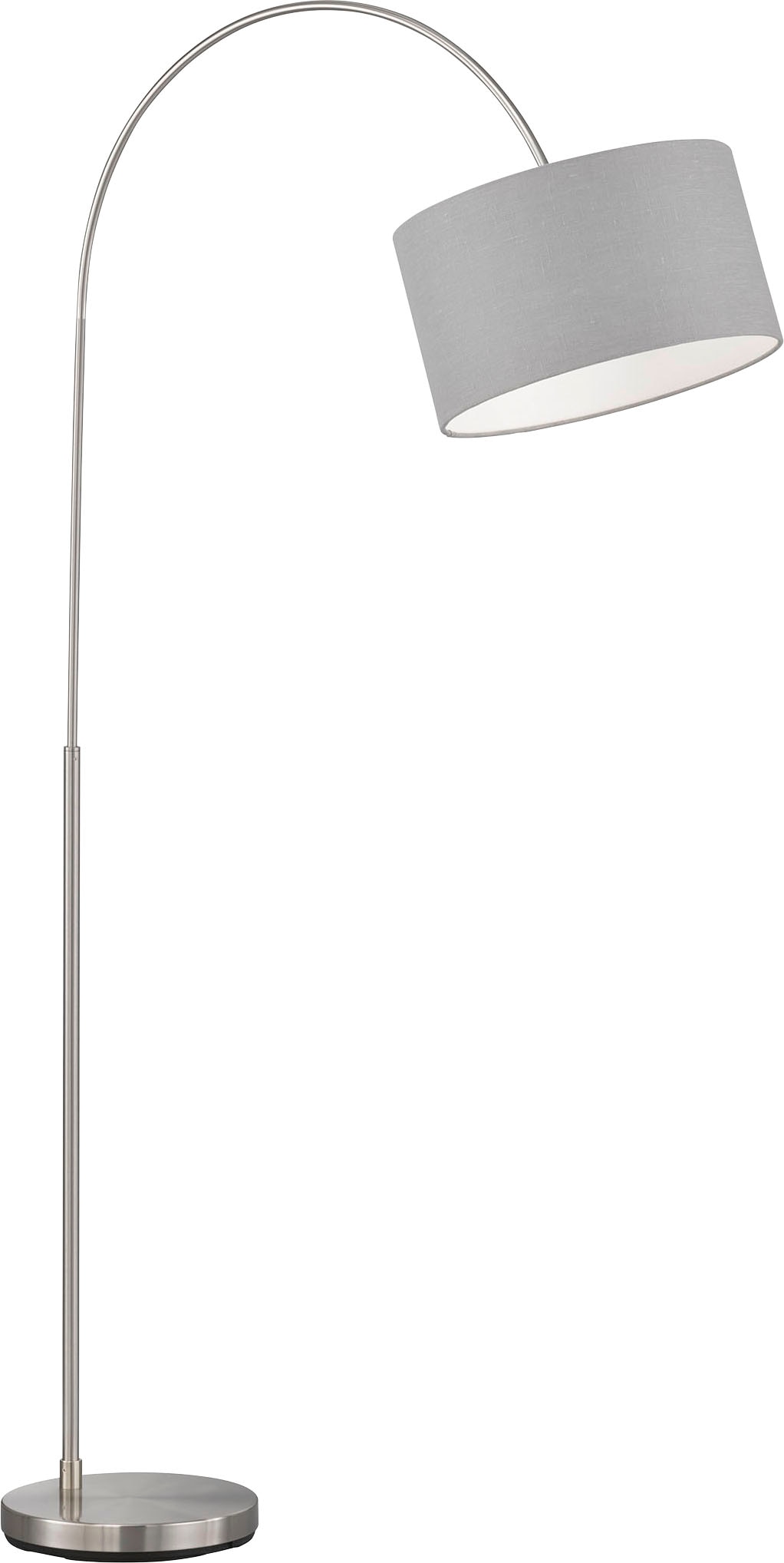 FISCHER & HONSEL Stehlampe "Arc", grau (nickelfarben, grau), 3, H: 170cm, 1 Stk., Leuchten, Bogenlampe