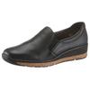 Slipper RIEKER, Damen, Gr. 38, schwarz, Leder, sportlich, Schuhe, Freizeitschuh, Halbschuh mit Gummizügen
