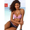 Push-Up-Bikini-Top BUFFALO "Florida" Gr. 34, Cup B, rosa (rosa, schwarz) Damen Bikini-Oberteile Ocean Blue mit Mustermix