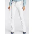 Bootcut-Jeans ARIZONA "mit Keileinsätzen" Gr. 17, K + L Gr, weiß (white) Damen Jeans Bootcut