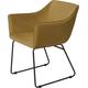 Schalenstuhl TOM TAILOR HOME "T-VELVET ARMCHAIR" Stühle Gr. B/H/T: 56 cm x 82 cm x 61 cm, 2 St., Samtstoff STC, Metall, goldfarben (gold mustard) Schalenstühle