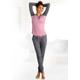 Schlafanzug BUFFALO Gr. 44/46, grau (rosa, anthrazit, meliert) Damen Homewear-Sets Pyjamas mit Zierknöpfen
