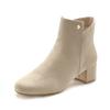 Stiefelette LASCANA, Damen, Gr. 42, beige, Obermaterial: 100% Textilmaterial. Futter: 100% Textilmaterial. Decksohle: 100% Textilmaterial. Laufsohle: 100% Synthetik, unifarben, klassisch, Schuhe, mit bequemen Blockabsatz, Ankle Boots, Stiefel VEGAN