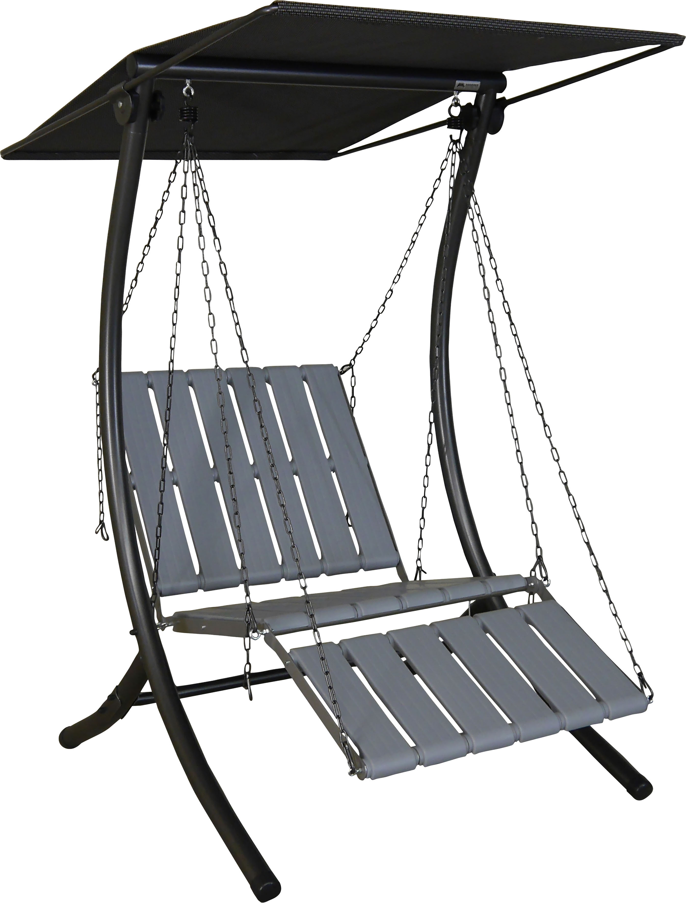 Hollywoodschaukel "Luxus Smart coffee", braun (braun, braun), B:100cm H:160cm T:145cm, Obermaterial: 100% Polyester, ANGERER FREIZEITMÖBEL, Hollywoodschaukeln, BxTxH: 100x145x160 cm