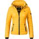 Steppjacke MARIKOO "Samtpfote" Gr. XS (34), gelb Damen Jacken Kurze ultraleichte Übergangsjacke mit Kapuze