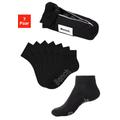 Kurzsocken BENCH., Herren, Gr. 43-46, schwarz (7x schwarz), Baumwollmischung, unifarben, elastisch, Socken Multipacks, in ansprechendem Mäppchen mit Reißverschluss