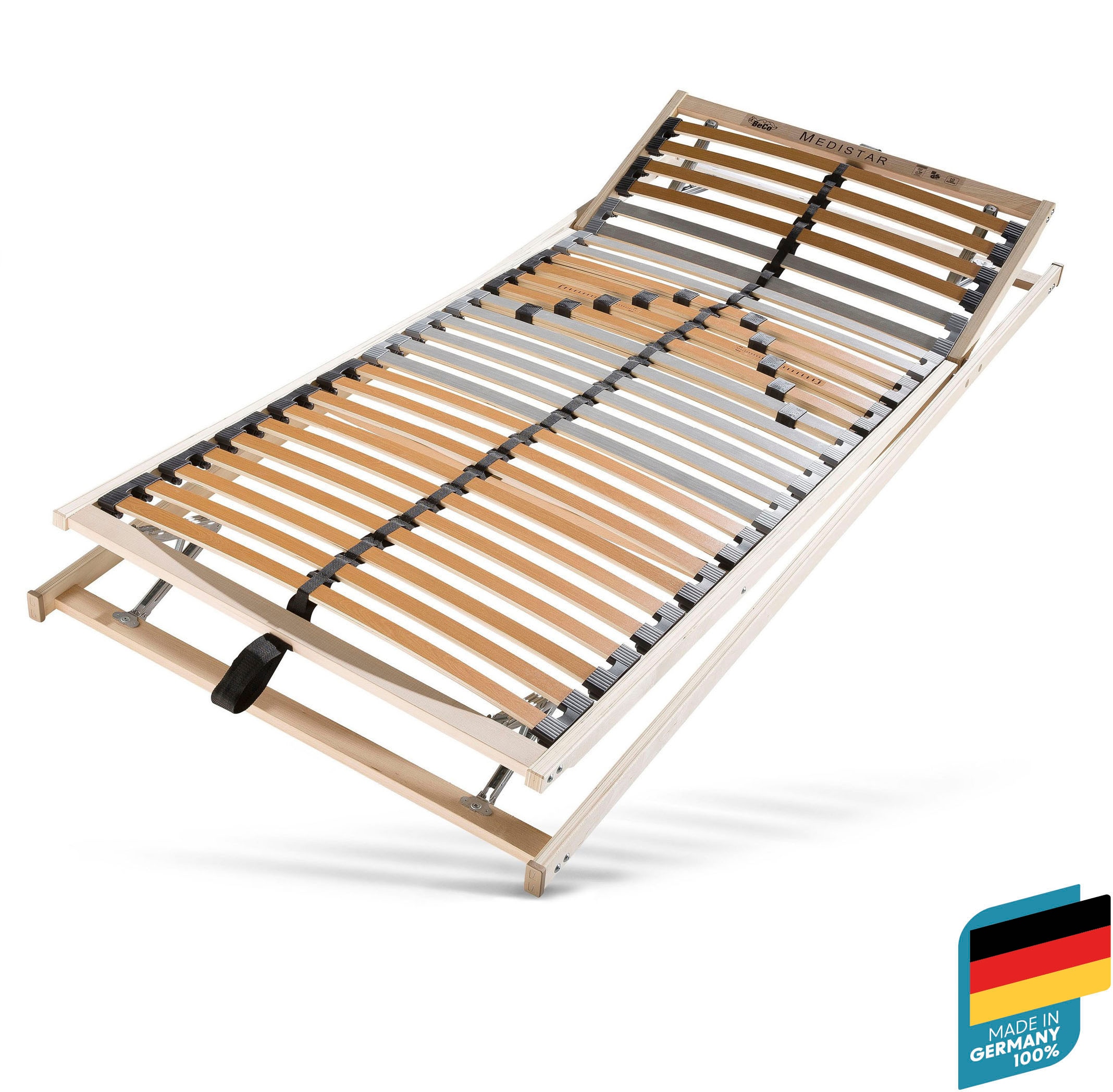 Lattenrost BECO "Medistar", braun, B:100cm H:4,5cm L:200cm, Lattenroste, Lattenrost, Lattenrost in flacher Bauweise, in 90x200 cm und weiteren Größen