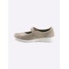 Hausschuh VAROMED, Gr. 4,5, beige, Textil, Veloursleder, Schuhe