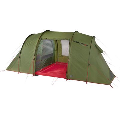 Tunnelzelt HIGH PEAK "Goose 4 LW", rot (pesto, rot), Zelte, B/H/L: 240cm x 190cm x 440cm, Aluminiumgestänge, B:240cm H:190cm L:440cm